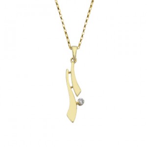Chain with 10kt yellow gold pendant -18" - pendant GO80-41
